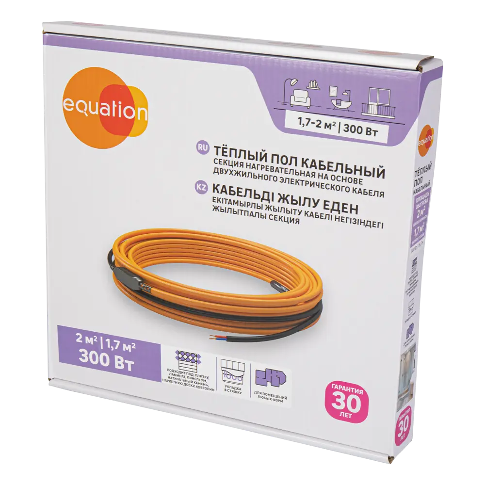 Equation: Двухжильный нагревательный кабель для системы теплого пола 18877396 STLM-0013365 - Вид №2