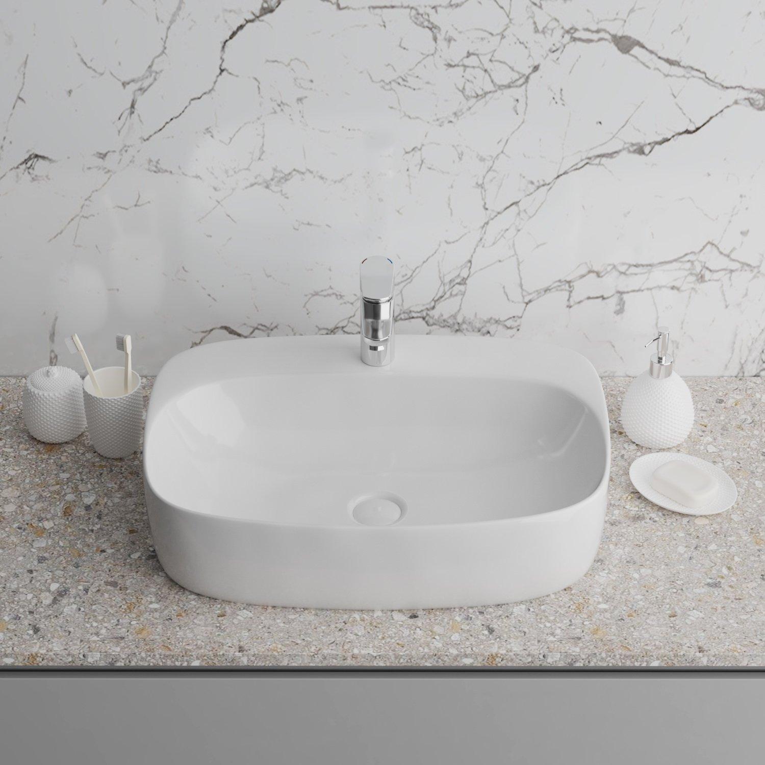 GR-3027 Накладная раковина на столешницу  прямоугольная Grossman 