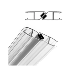 Профиль Domani-Spa Simple магнитный для стекла двери душевой кабины низкий поддон 2 шт