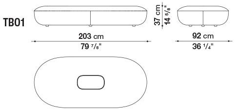 B&B Italia Outdoor Садовый пуф из ткани sun-id-1415219 - Вид №1