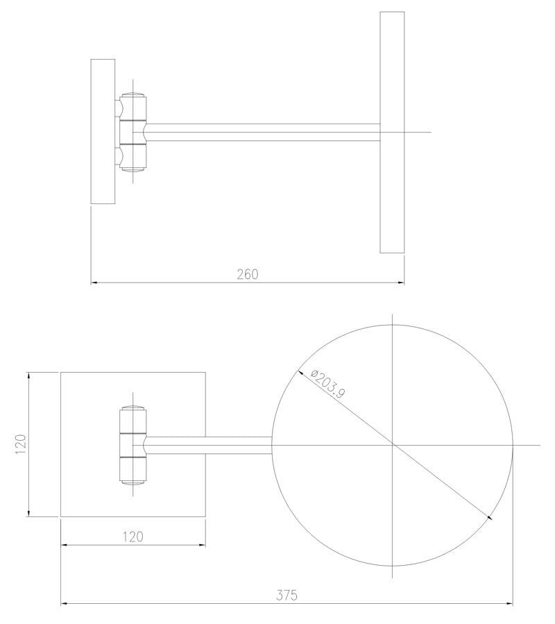Настенное круглое увеличительное зеркало Spekkio Pulsar ARCH-00070741 - Вид №1
