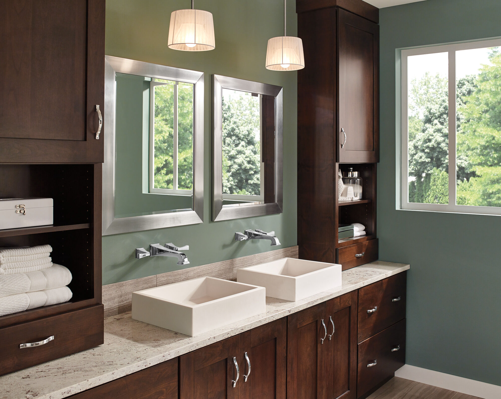 T3551LF-WL Накладка для смесителя для ванной комнаты с двумя ручками Delta Faucet Dryden Хром  - Вид №3