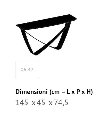 Консольный стол со стальным основанием и столешницей из SuperMarmo Bontempi Casa Bach ARCH-00141731 - Вид №3