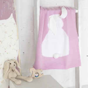 Плед розовый Зайка большой APERO ДИЗАЙНЕРСКИЕ, ЗАЙЦЫ, ЖИВОТНЫЕ 010294 Розовый