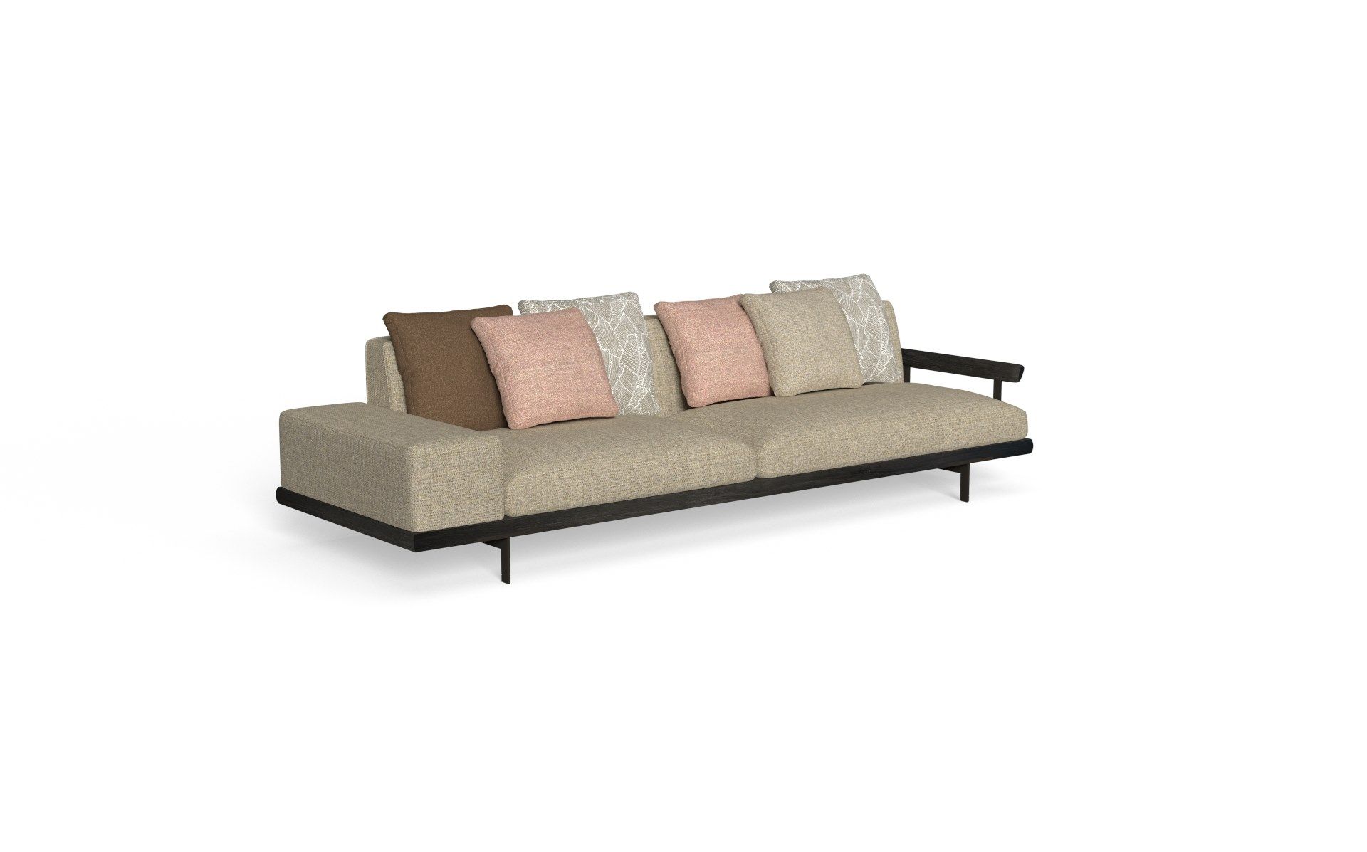 4-местный садовый диван Accoya из ткани и дерева Talenti Allure ARCH-00051286 - Вид №6