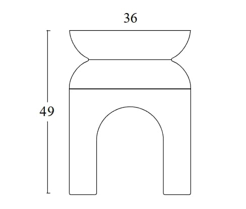Бетонный круглый низкий журнальный столик URBI et ORBI Medius Terra ARCH-00127005 - Вид №9