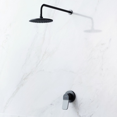 FB85A2R002 набор: см-ль д/душа верхний душ 220 мм держатель д/верхн.душа черный шт. AM.PM X-Joy 