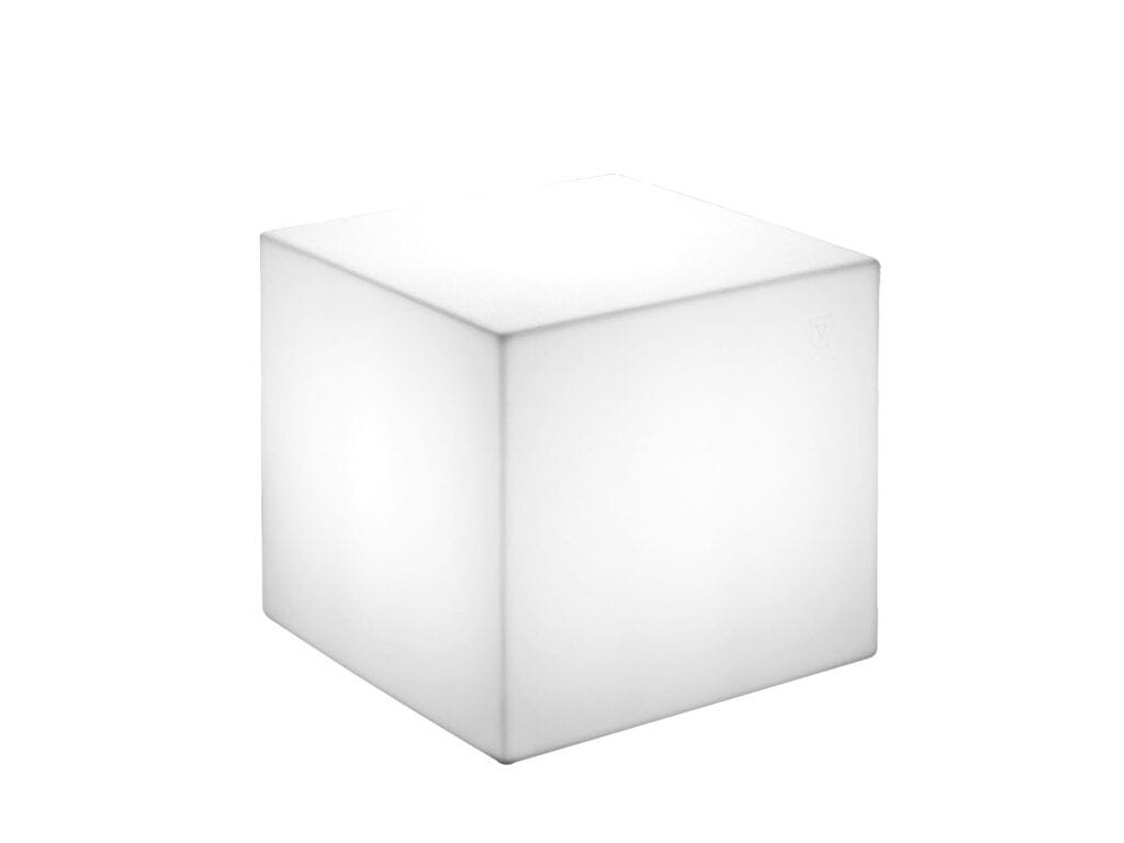 Низкий светящийся садовый стул из полиэтилена без спинки Lyxo Design блок ARCH-00062844