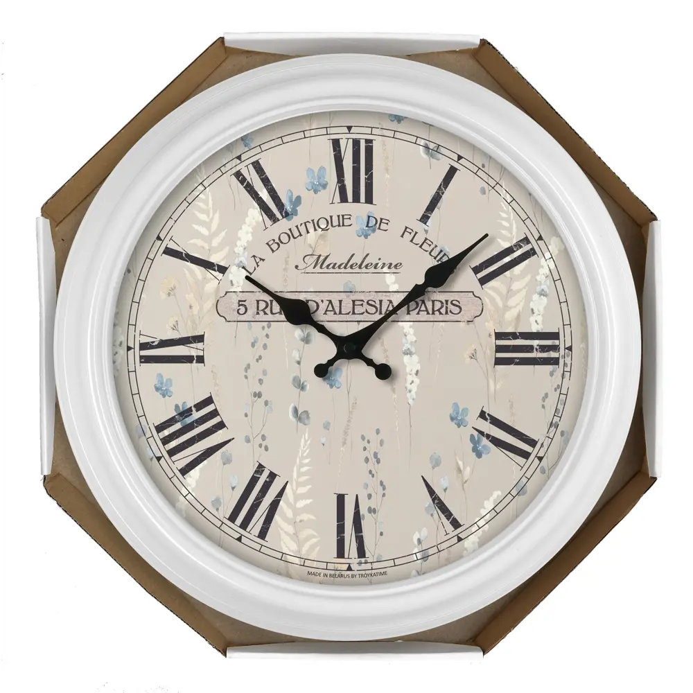 Часы настенные Troykatime Лаванда круглые пластик цвет белый/бежевый бесшумные ø31 см NATURE STLM-2050358 - Вид №3