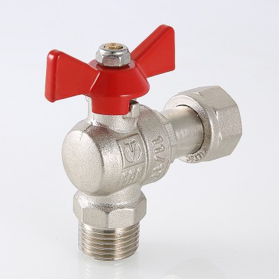 VT.267.N.0505 Кран шаровой угловой с накидной гайкой и наружной резьбой Valtec 3/4" x 3/4"  - Вид №7