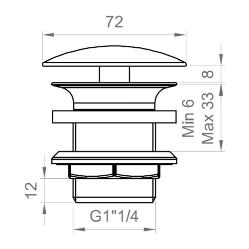 Металлический слив для умывальника Ercos Piletta in metallo ARCH-00050530 - Вид №7