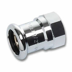 116270G281 SANHA 16270G пресс-фитинг, бронза, муфта перех.ВПр-ВР,хром. 28x1 мм