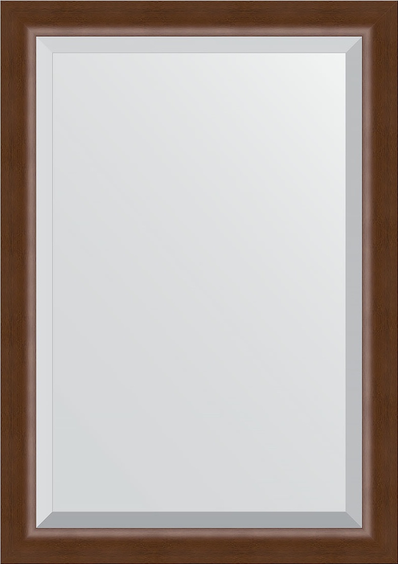 BY 1197 Зеркало с фацетом в багетной раме - орех 65 mm EVOFORM Exclusive