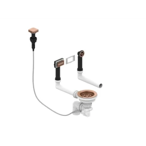 91031013 Выпуск для мойки Alveus с переливом pop up с рамкой и заглушкой цвет медь STLM-0449562