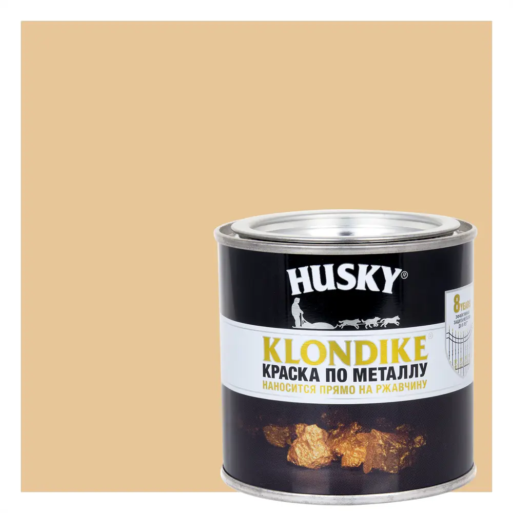 84391737 Краска по металлу Husky Klondike глянцевая цвет бежевый 0.25 RAL 1014 STLM-0048995