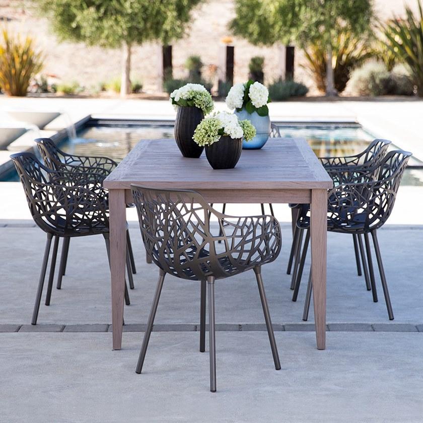 JANUS et Cie Прямоугольный обеденный стол из тика Relais sun-id-1422816 - Вид №4