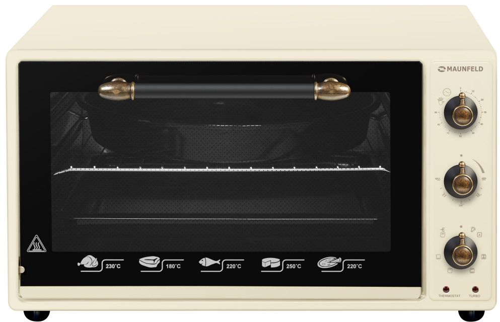 CEMOA.456.RIB Мини-печь / ширина 60 см, механическое управление, 45 л,конвекция, бежевый Maunfeld Santreyd 