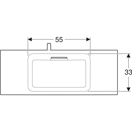 500.391.01.2 Встраиваемая раковина Geberit ONE горизонтальный выпуск, с укороченным вылетом Geberit  - Вид №16