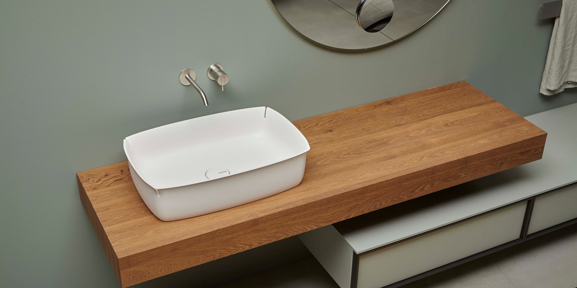 Bloom Накладная раковина на столешницу  прямоугольная Antoniolupi  - Вид №1