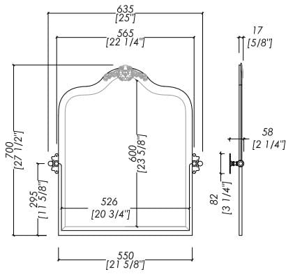 Зеркало с латунной рамой Devon&Devon Mayfair ARCH-00125760 - Вид №2
