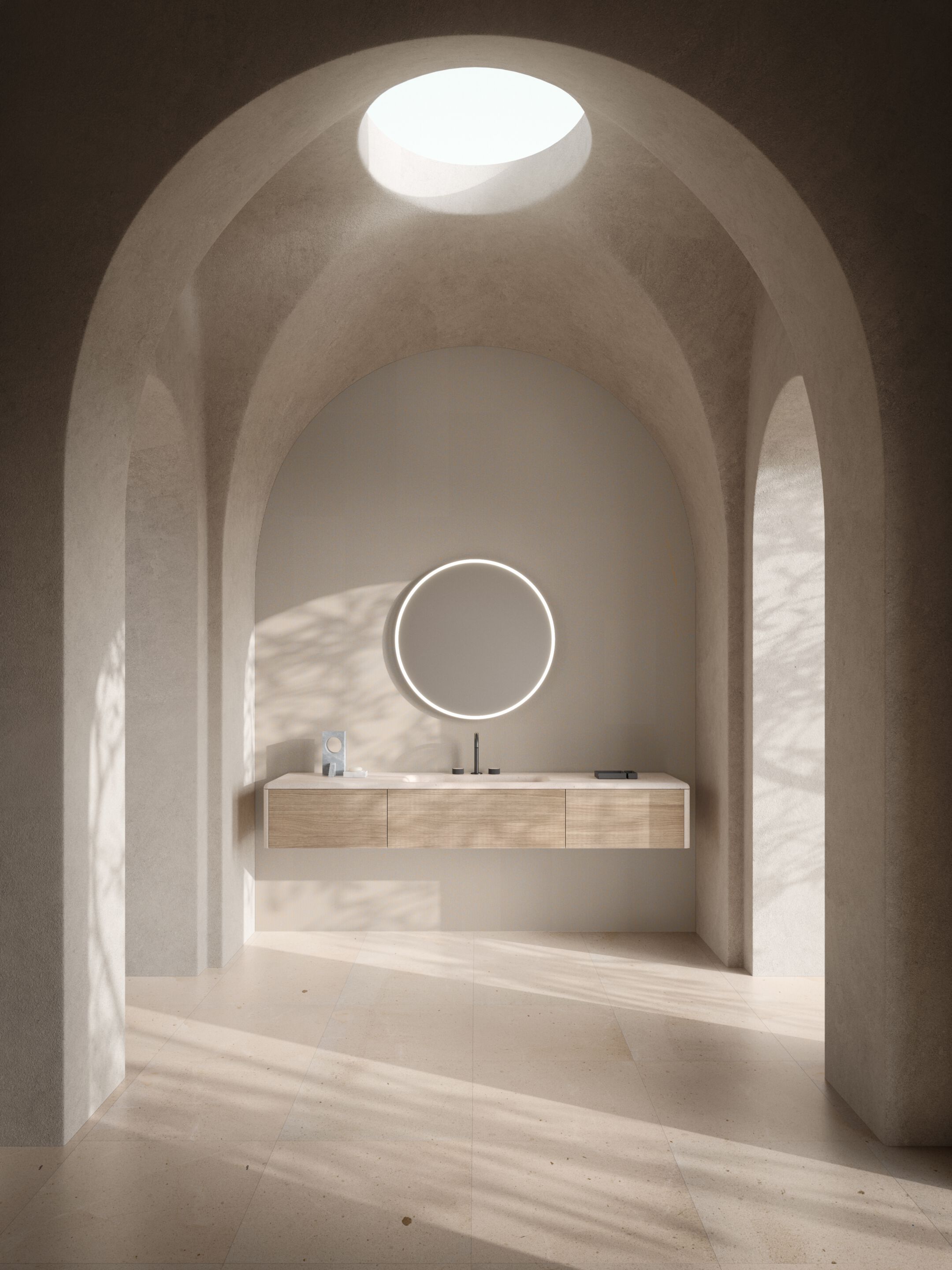 Каменный подвесной шкаф для ванной комнаты Salvatori NEREO ARCH-00116957 - Вид №12