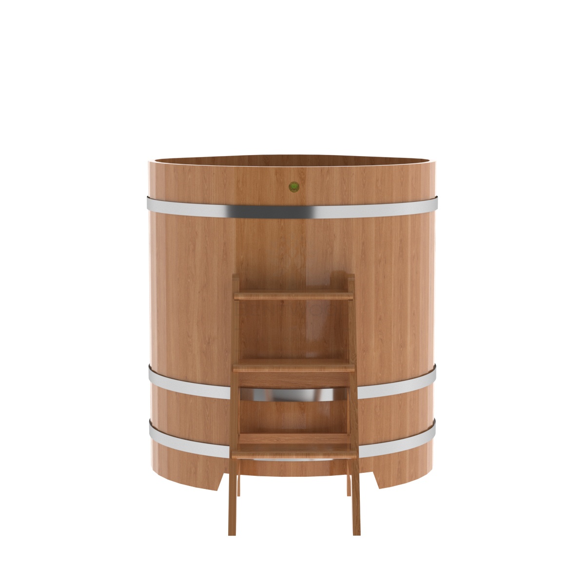 1347 Купель угловая из дуба 1,03х1,03х1,2 натуральная Alyarus  - Вид №3