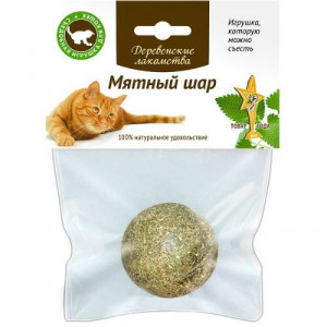 ПР0025338 Игрушка для кошек Мятный шар ДЕРЕВЕНСКИЕ ЛАКОМСТВА