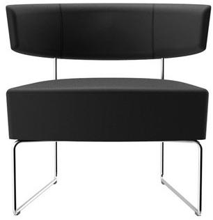 Andreu World Кресло с салазками, обитое кожей Tauro Bu4203 - Вид №1