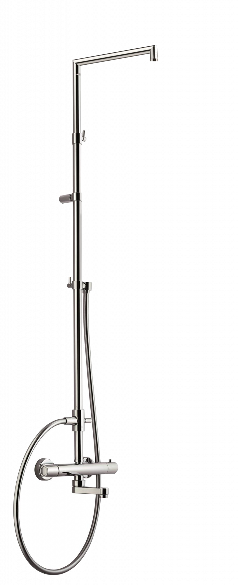 00-0870Q-CR CARIMALI Rigoletto Square телескопическая с одинарной душевой стойкой с изливом 