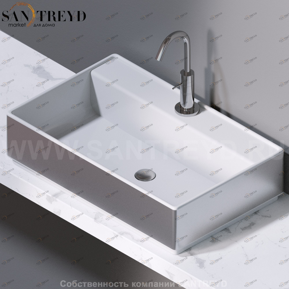 L621351 Накладная раковина на столешницу  прямоугольная A. e T. Italia Fly AeT ITALIA