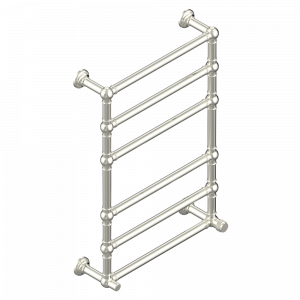 U4B-TWT6H1 Полотенцесушитель Традиционный, 6 перекладин, 625 мм x 925 мм, водяной, с 1 декоративной крестовой рукояткой Thg-paris Diplomate с проточенными кольцами Никель