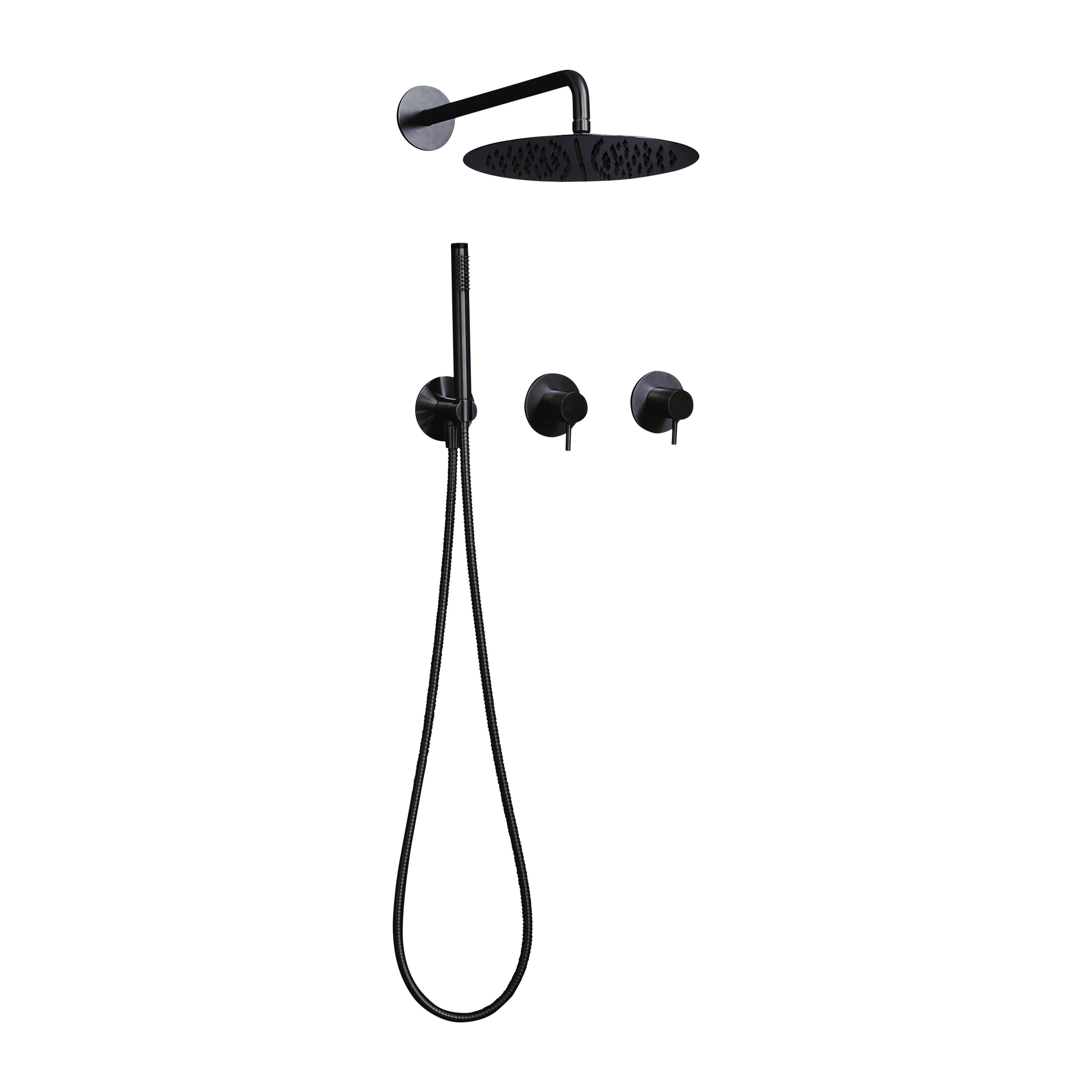 Термостатический набор для душа с 4 отверстиями и ручным душем D LINE Qtoo ARCH-00005779