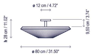 BOVER Потолочный светильник из метакрилата Siam sun-id-1413511 - Вид №5