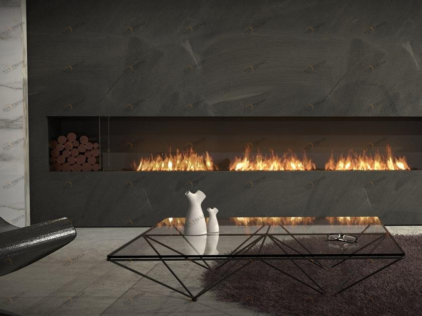 EcoSmart Fire Стальная каминная топка на биоэтаноле с панорамным остеклением Flex single sided fireplaces sun-id-1360015
