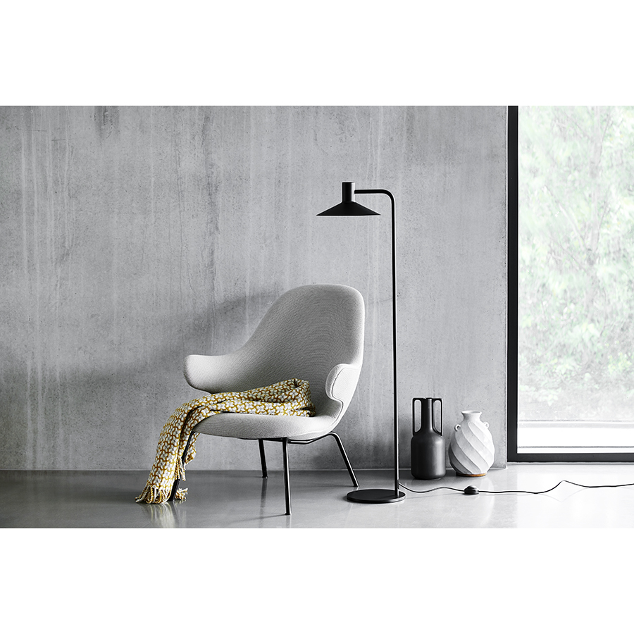 69016405 Лампа напольная minneapolis, 134хD27,5 см, черная матовая Frandsen  - Вид №1