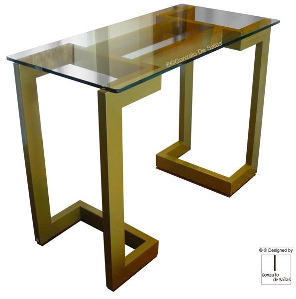 Gonzalo De Salas Прямоугольная консоль из железа и стекла Sendai sun-id-1378912 - Вид №1