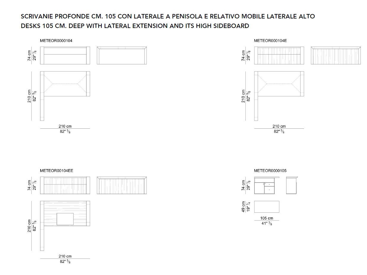Кожаный угловой исполнительный стол i 4 Mariani Meteora ARCH-00051198 - Вид №6