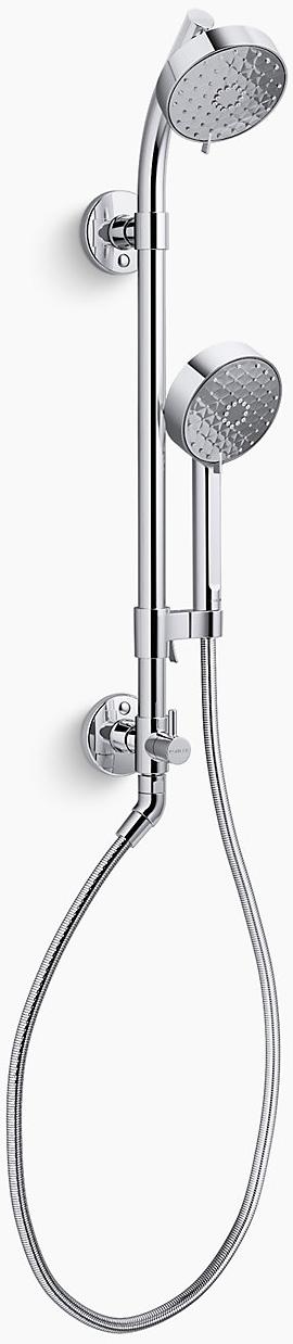 KOHLER Комплект душевой стойки HydroRail-S с Awaken, 2,0 галлона в минуту K-76471-CP 