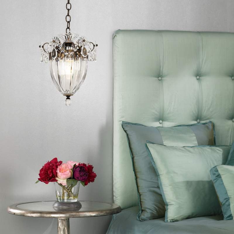 Люстра хрустальная 24х20 см прозрачная Bagatelle 1241-48 SCHONBEK ДИЗАЙНЕРСКИЕ 00-3882249 Прозрачный;серебро  - Вид №3