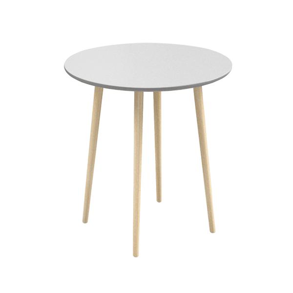 Обеденный стол круглый с черными ножками 70 см бирюзовый "Спутник" WOODI  00-3966444 Голубой;зеленый  - Вид №1