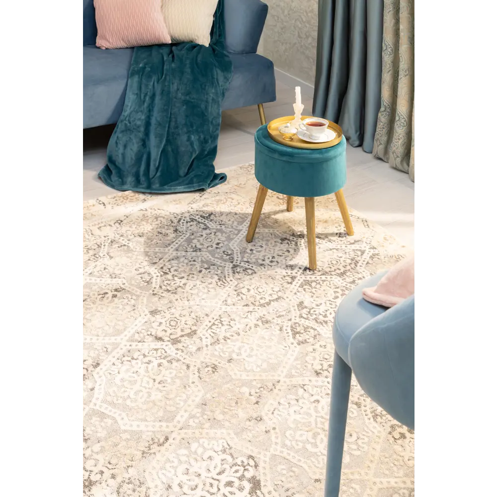 Ковер полипропилен Nika 0A782A 60х110 см цвет бежевый STLM-2199072 - Вид №5