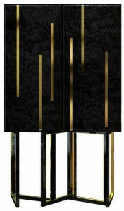 Porustudio Комод деревянный с распашными дверцами