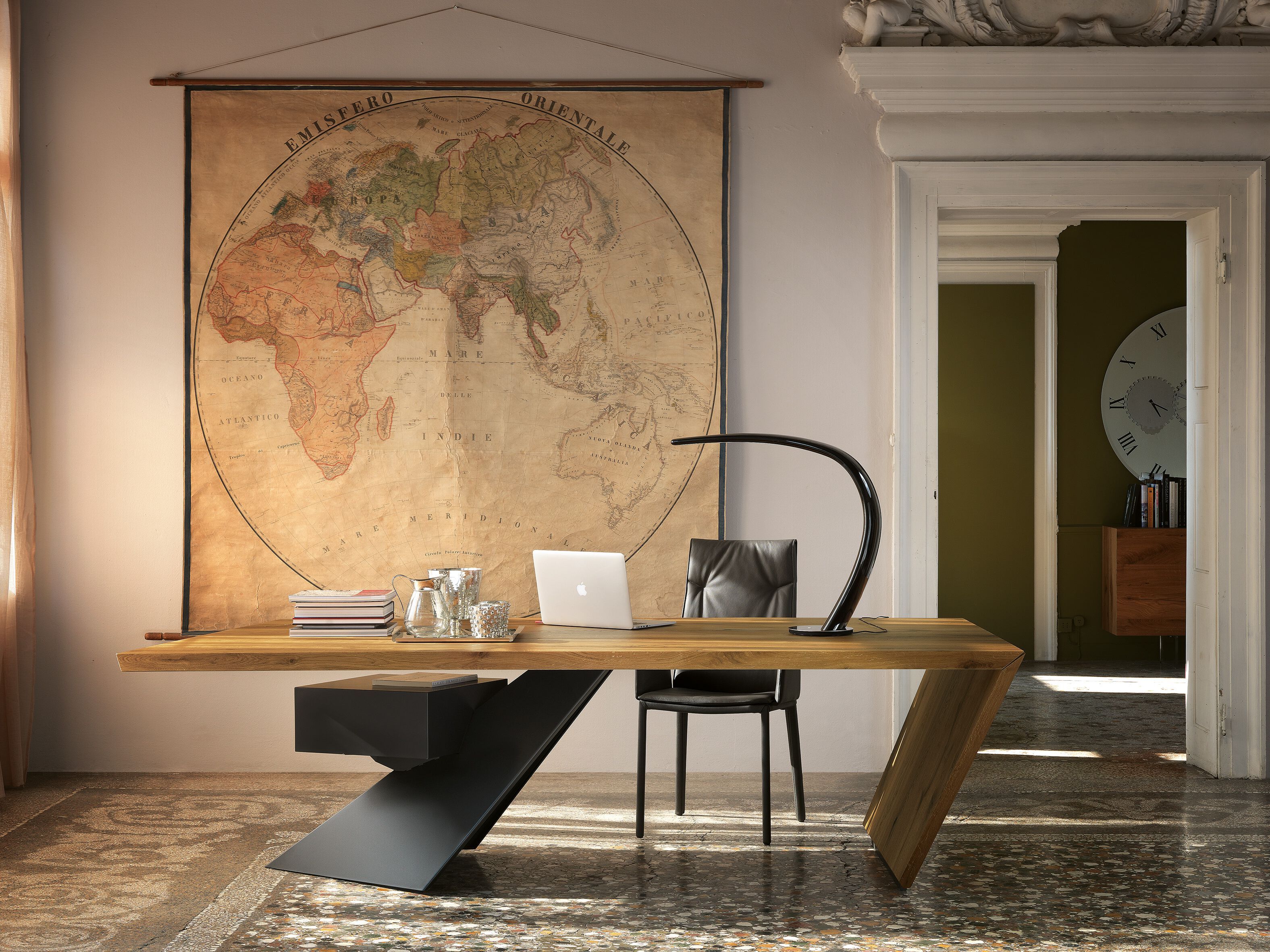 Прямоугольный стол из стали и дерева Cattelan italia NASDAQ ARCH-00006732