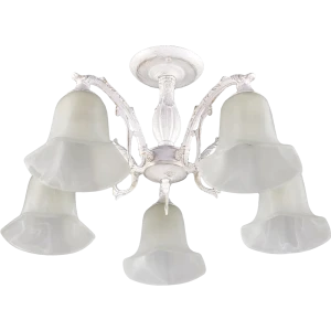Люстра потолочная Ариадна 5 ламп 15 м² цвет белый