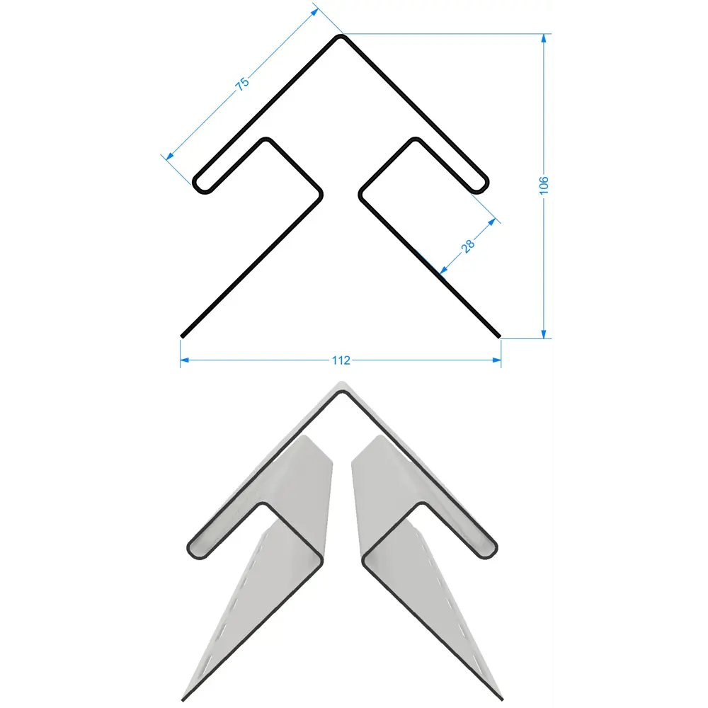 Угол внешний Döcke 30 мм цвет белый STLM-2139753 - Вид №1