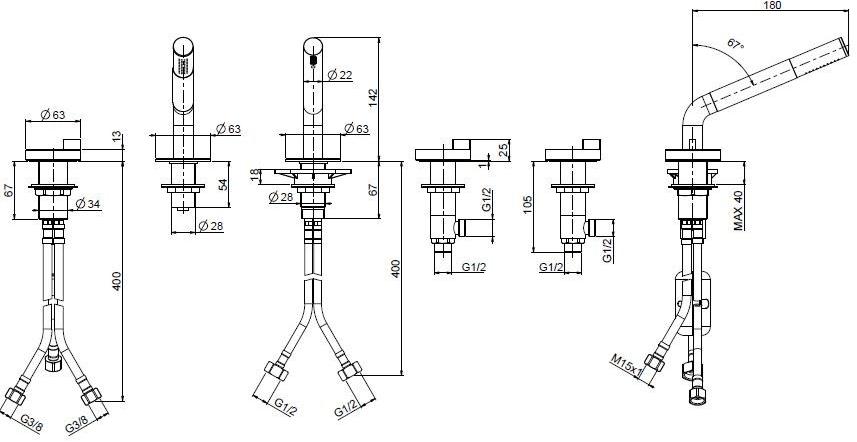 Quadrodesign Комплект для ванны из нержавеющей стали Q sun-id-1433706 - Вид №1