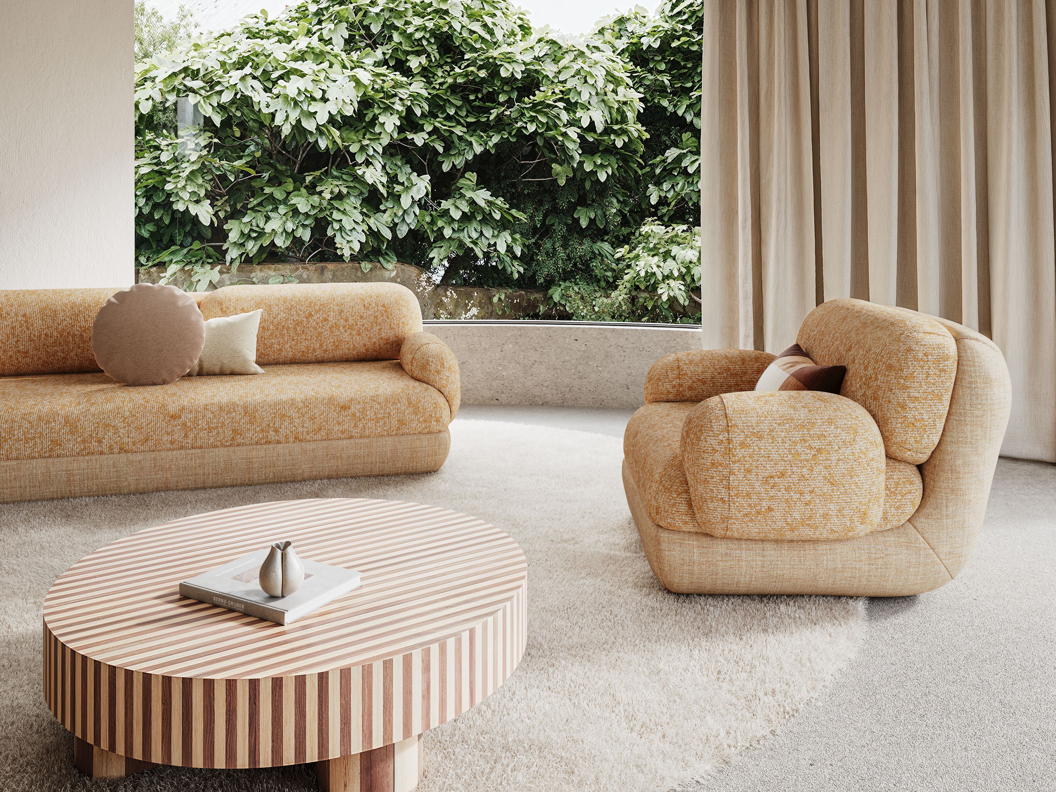 3-местный тканевый линейный диван Mambo Unlimited Ideas Mood ARCH-00129586 - Вид №3