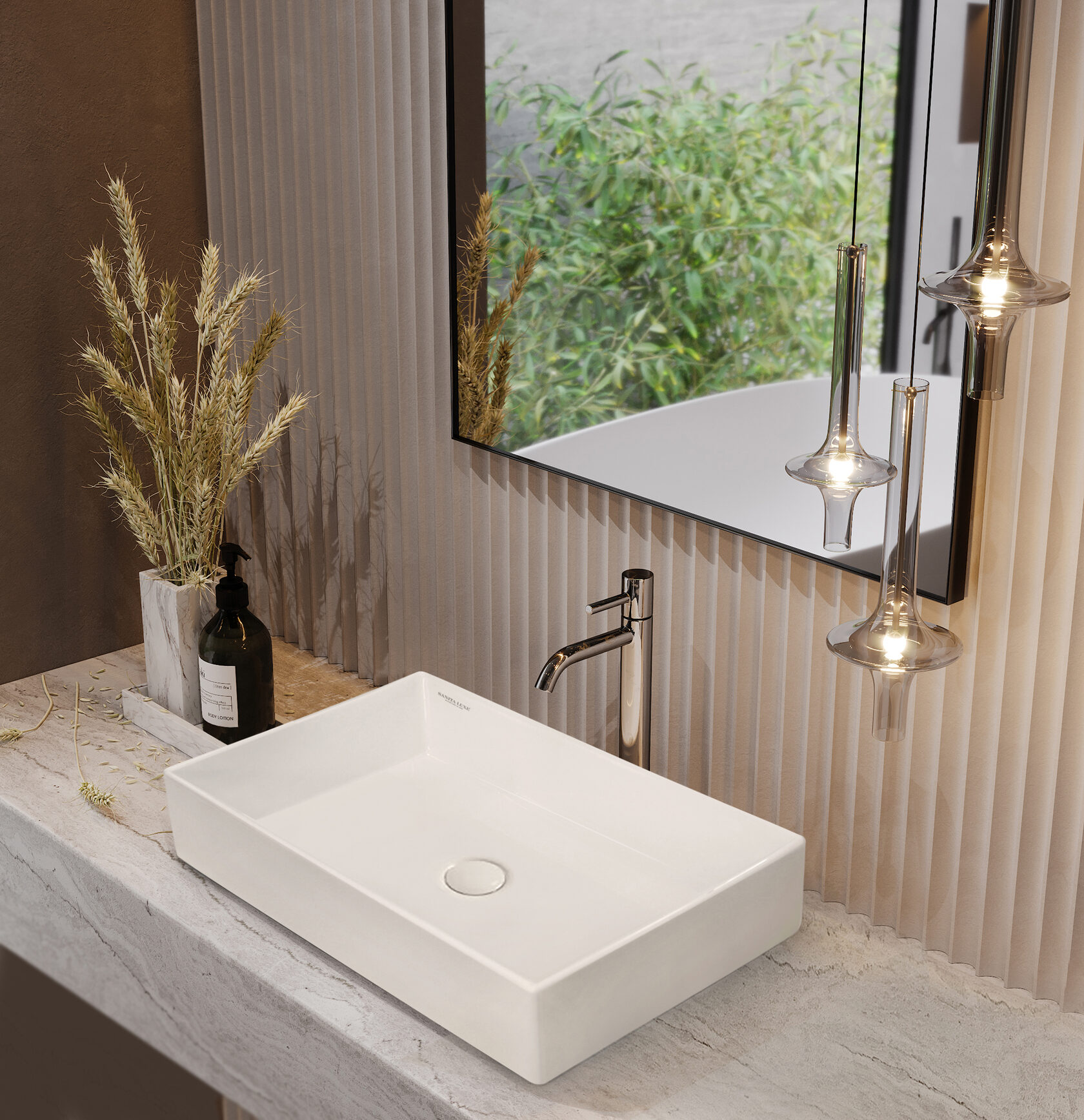 NOV60SLWB01S Накладной умывальник NOVEL SLIM 60 SANITA LUXE Best - Вид №2