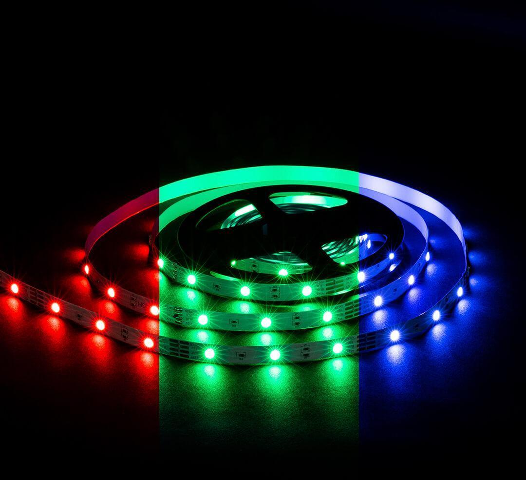 LSE-280 Светодиодная лента 7,2W/m 30LED/m 5050SMD разноцветный (RGB) 5M OGM