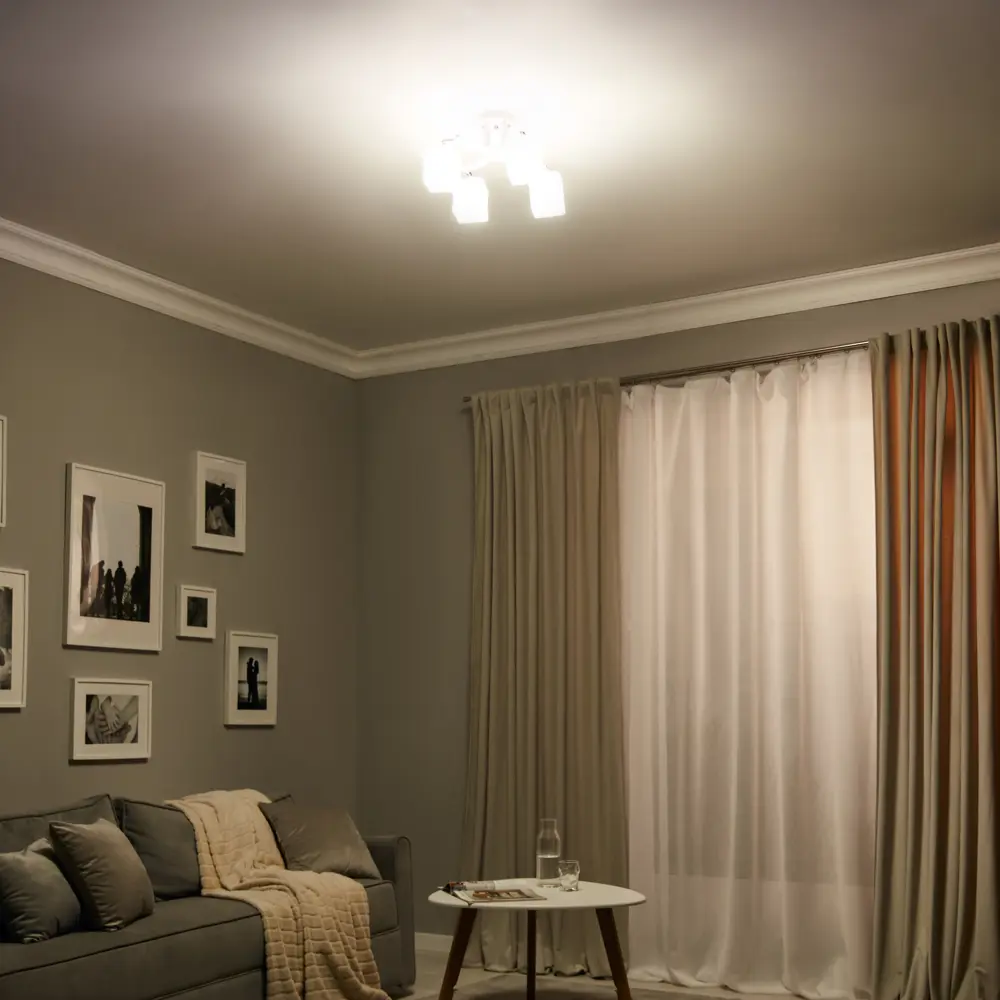 Люстра De City Тетро - современный потолочный светильник с четырьмя стеклянными плафонами 88038452 STLM-0916407 - Вид №12